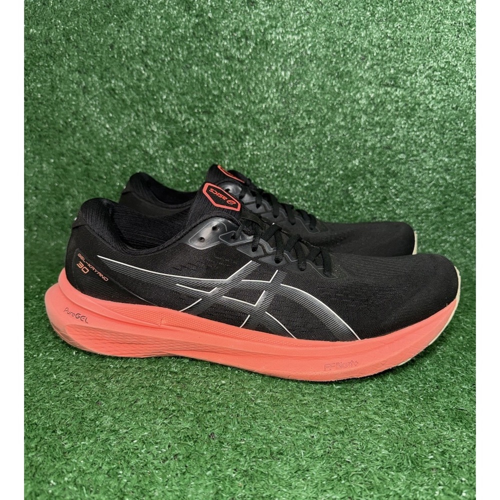 Asics GEL-Kayano 30 Mens Size 14 Black Red Gym Running Shoes Sneakers 1011B548